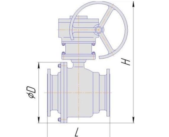 Кран шаровой АМ с ручным механическим приводом (DN>=200)